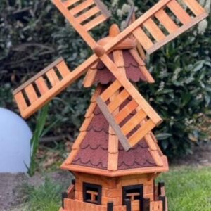 DARLUX Šestihranný zahradní větrný mlýn vel. 2, červený, výška 950 mm