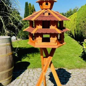 Darlux Ptačí budka vila XXL se stojanem, červená